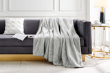 NNEKGE Plush Mink Blanket (Silver Queen King)