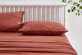 NNEKG Brooklyn Bamboo Cotton Bed Sheet Set (Rust Single)