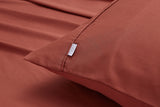 NNEKG Brooklyn Bamboo Cotton Bed Sheet Set (Rust Single)