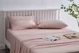 NNEKG Brooklyn Bamboo Cotton Bed Sheet Set (Dusty Pink Single)