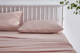 NNEKG Brooklyn Bamboo Cotton Bed Sheet Set (Dusty Pink Single)