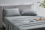 NNEKG Brooklyn Bamboo Cotton Bed Sheet Set (Silver Single)