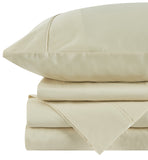 NNEKG Brooklyn Bamboo Cotton Bed Sheet Set (Cream Queen)