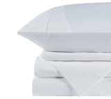 NNEKG Brooklyn Bamboo Cotton Bed Sheet Set (White Single)