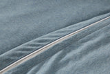 NNEKG Jersey Quilt Cover Set (Blue Chambray Marle Queen)