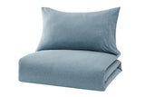 NNEKG Jersey Quilt Cover Set (Blue Chambray Marle Queen)