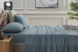 NNEKG Jersey Bed Sheet Set (Blue Chambray Marle King)