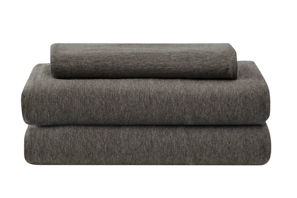 NNEKG Jersey Bed Sheet Set (Coffee Marle Queen)