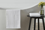 NNEKG Set of 2 Cotton Waffle Bath Towels (White)
