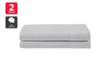 NNEKG Set of 2 Cotton Waffle Bath Towels (White)
