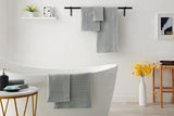 NNEKG 7 Piece Cotton Waffle Towels (Dove)