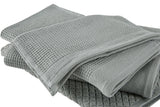 NNEKG 7 Piece Cotton Waffle Towels (Dove)