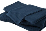 NNEKG 7 Piece Cotton Waffle Towels (Navy)
