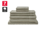 NNEKG 7 Piece Cotton Waffle Towels (Oatmeal)
