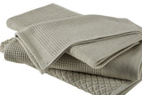 NNEKG 7 Piece Cotton Waffle Towels (Oatmeal)