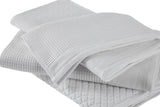 NNEKG 7 Piece Cotton Waffle Towels (White)