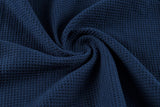 NNEKG Cotton Waffle Bath Robe (Navy) L XL