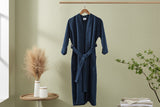 NNEKG Cotton Waffle Bath Robe (Navy) L XL