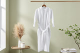NNEKG Cotton Waffle Bath Robe (White) L XL