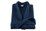 NNEKG Cotton Waffle Bath Robe (Navy) S M