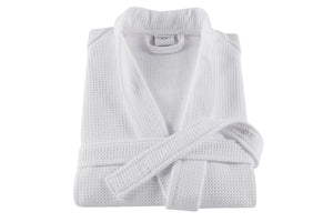 NNEKG Cotton Waffle Bath Robe (White) L XL
