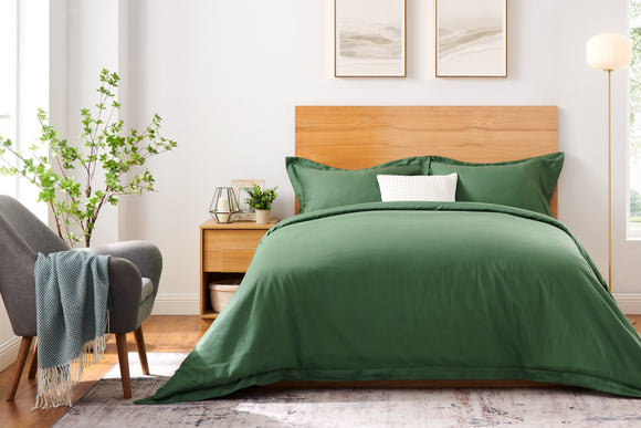 NNEKG 1200TC Cotton Rich Quilt Cover Set (Sage King)