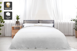 NNEKGE 1200TC Cotton Rich Quilt Cover Set (White King)