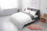 NNEKGE 1200TC Cotton Rich Quilt Cover Set (White King)