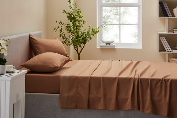 NNEKG 1200TC Cotton Rich Bed Sheet Set (Chai King)