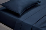 NNEKG 1200TC Cotton Rich Bed Sheet Set (Navy Queen)