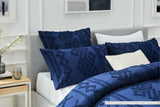 NNEKG Leander Tufted Quilt Cover Set (Navy Queen)
