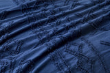 NNEKG Leander Tufted Quilt Cover Set (Navy King)