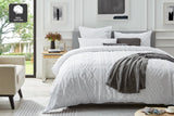 NNEKG Leander Tufted Quilt Cover Set (White King)