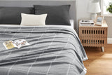 NNEKGE Merino Wool Blend Blanket (Charcoal Single Double)