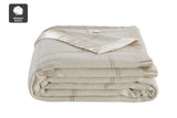 NNEKGE Merino Wool Blend Blanket (Cream Single Double)