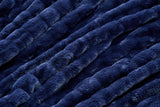 NNEKGE Rouched Faux Fur Blanket (Blue 180cm x 200cm)