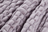 NNEKGE Rouched Faux Fur Blanket (Lilac 180cm x 200cm)