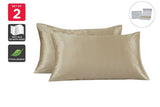NNEKG Set of 2 Luxury 100% Mulberry Silk Pillowcases (Champagne)
