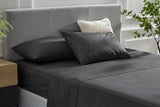 NNEKG Florence Tencel Cotton Bed Sheet Set (Charcoal Double)