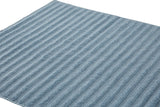 NNEKG Set of 2 650GSM Williow Ribbed Cotton Bath Towels (Blue)