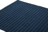 NNEKG Set of 2 650GSM Williow Ribbed Cotton Bath Towels (Navy)
