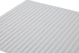 NNEKG Set of 2 650GSM Williow Ribbed Cotton Bath Towels (White)