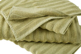 NNEKG 7 Piece 650GSM Williow Ribbed Cotton Towel Set (Chartreuse)