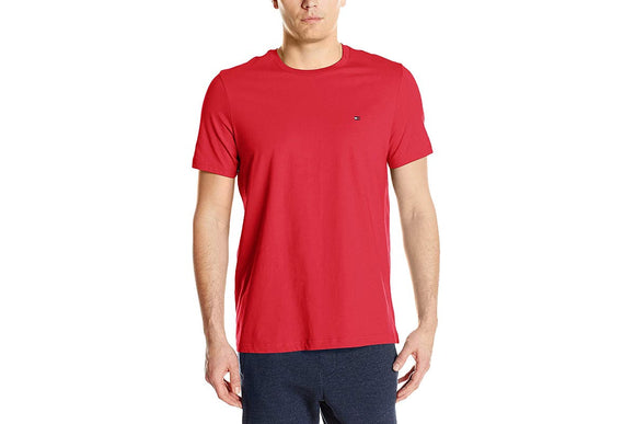 NNEKG Hilfiger Mens Core Flag Tee (Mahogany Size XXL)
