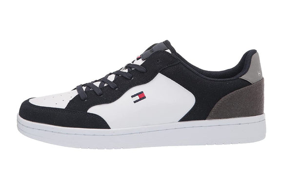 NNEKG Hilfiger Mens LENARD Sneakers (White Navy Size 12 US)