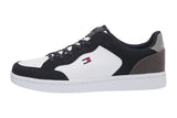 NNEKG Hilfiger Mens LENARD Sneakers (White Navy Size 12 US)