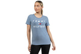 NNEKG Hilfiger Womens Short Sleeve Crew Neck Tee with Printed Graphics (Deep Blue Size XXL) 1