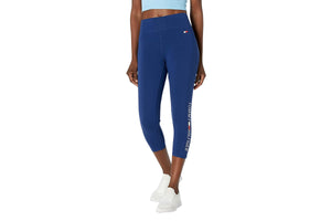 NNEKG Hilfiger Womens High Rise Leggings with Printed Logo (Deep Blue Size XXL) 1