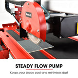 NNEMB 800W Electric Tile Saw Cutter with 200mm (8) Blade-720mm Cutting Length-Side Extension Table