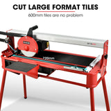 NNEMB 800W Electric Tile Saw Cutter with 200mm (8) Blade-720mm Cutting Length-Side Extension Table